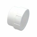 American Imaginations 4 in. White Round Sewer Clean Out Adapter AI-38154